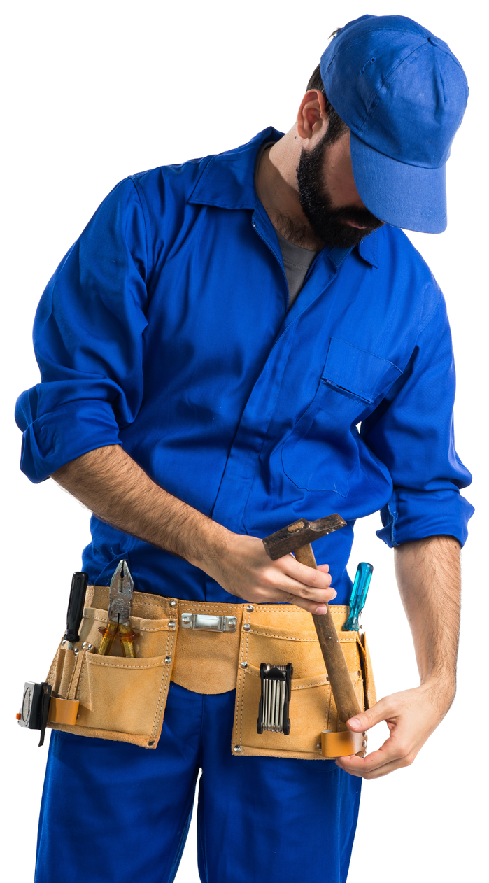 Plumber cutout with transparent background